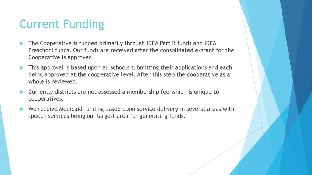 current funding