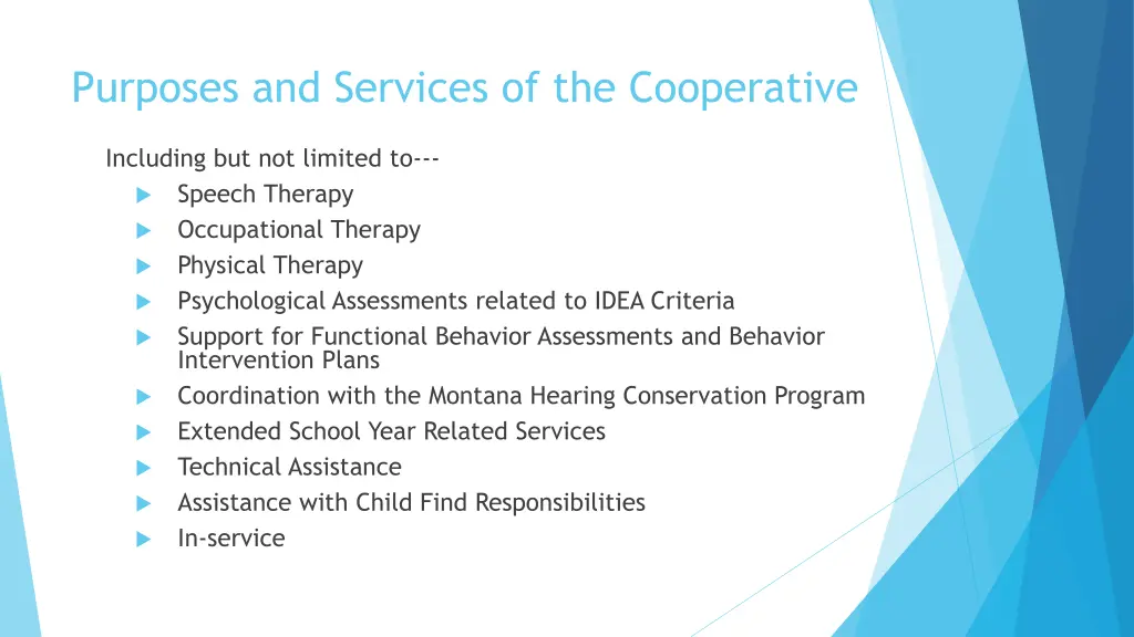purposes and services of the cooperative