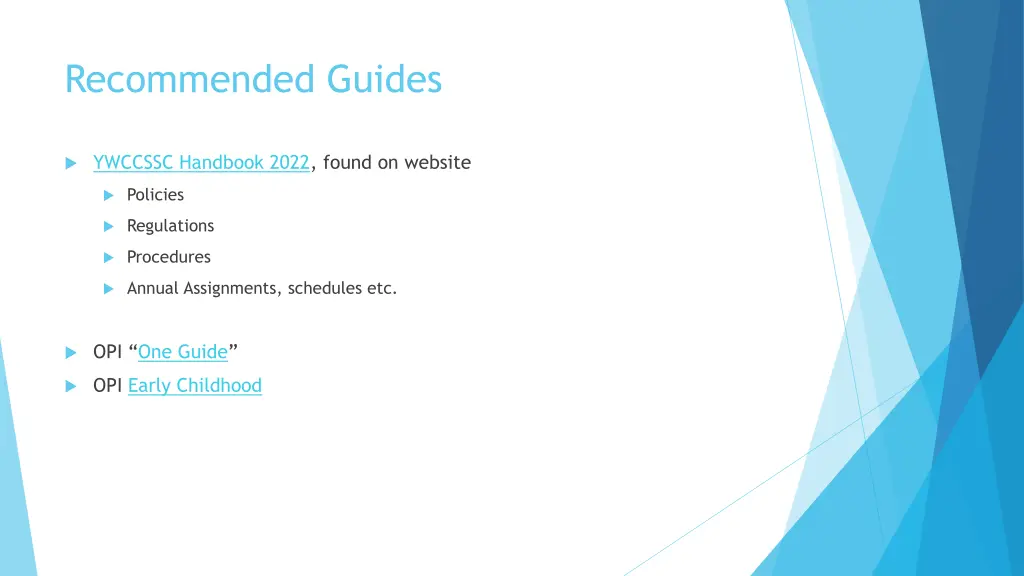 recommended guides