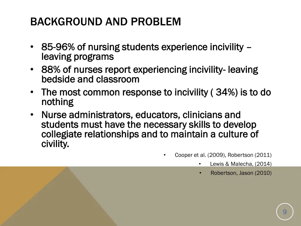 background and problem