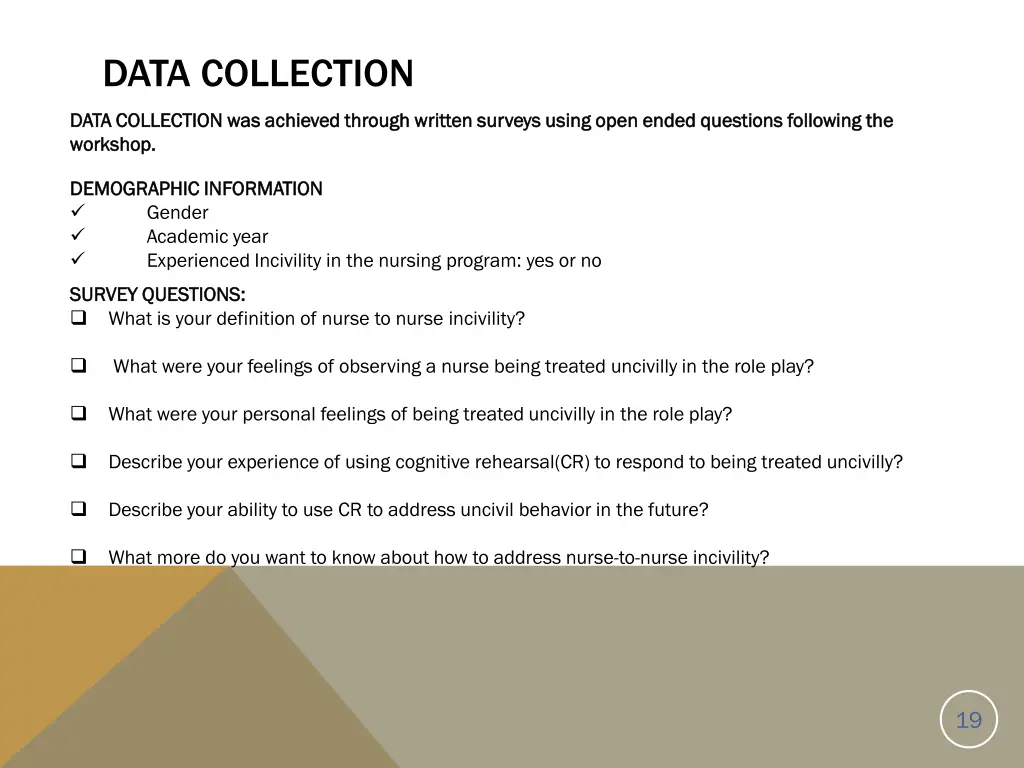 data collection
