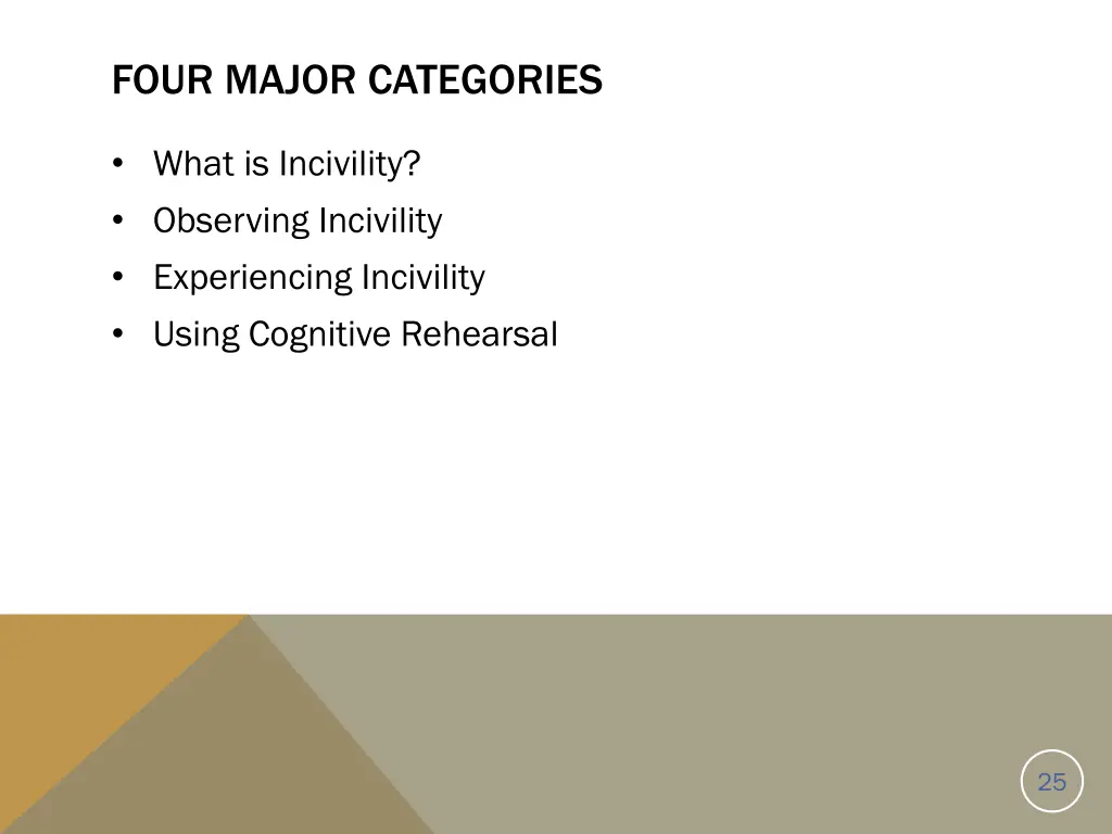 four major categories