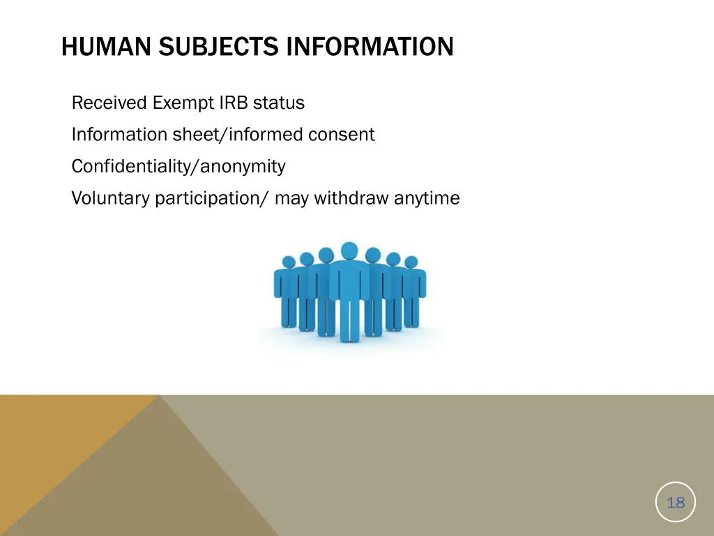 human subjects information