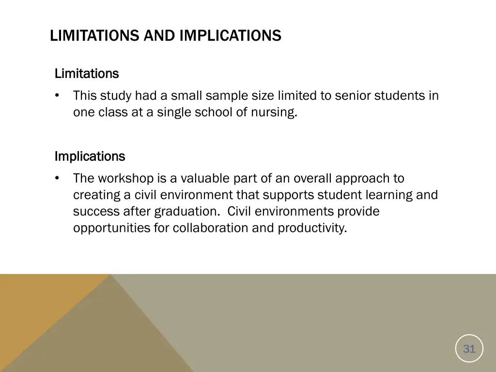 limitations and implications
