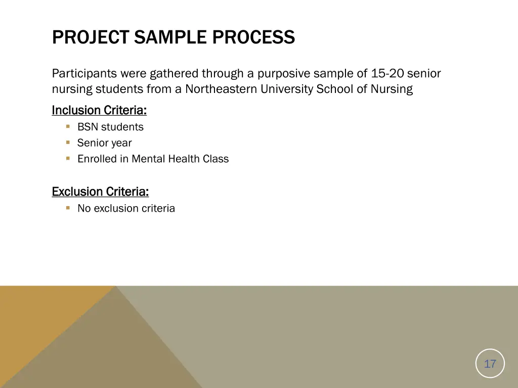 project sample process