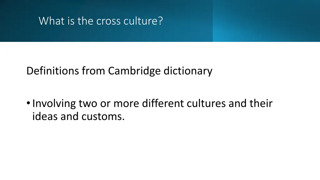 what is the cross culture 2