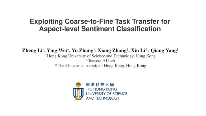 exploiting coarse to fine task transfer