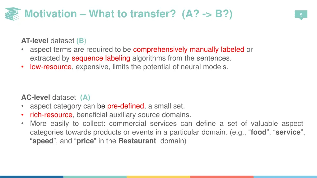 motivation what to transfer a b
