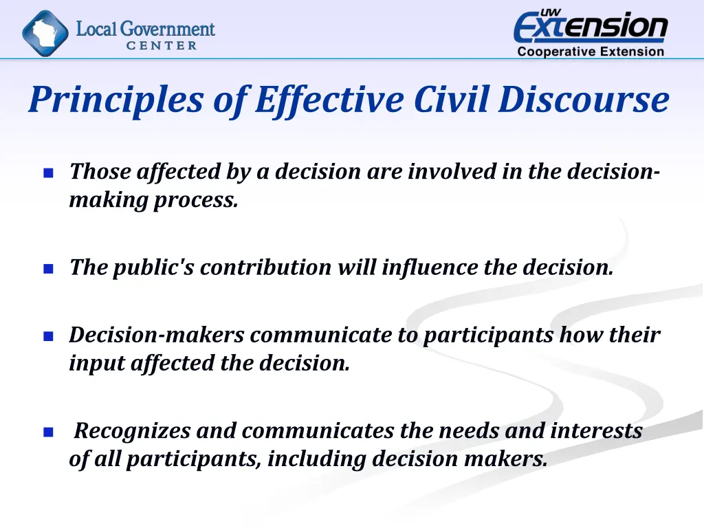principles of effective civil discourse
