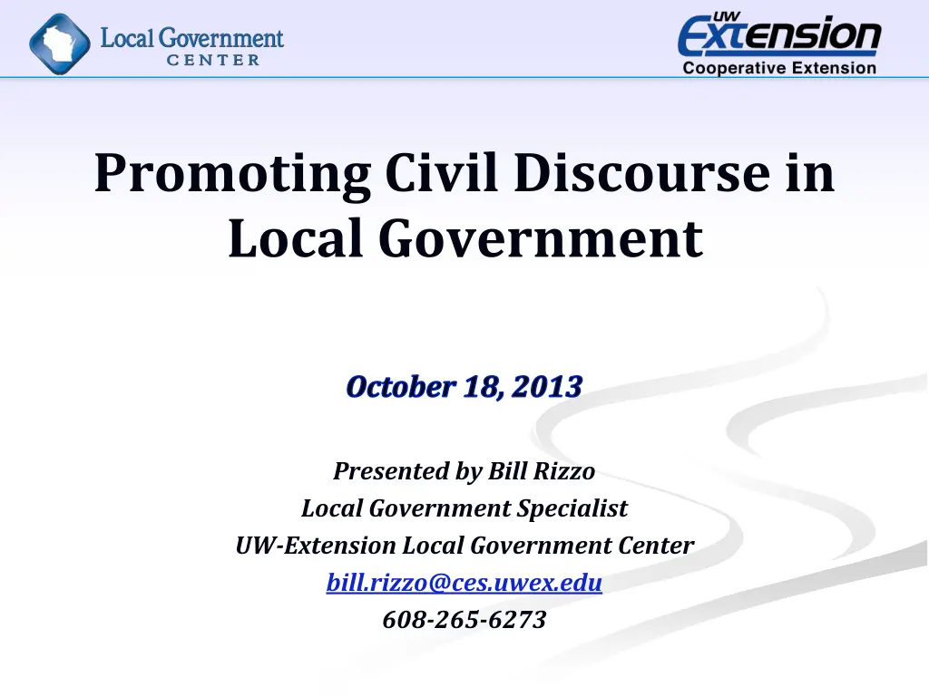promoting civil discourse in local government 1