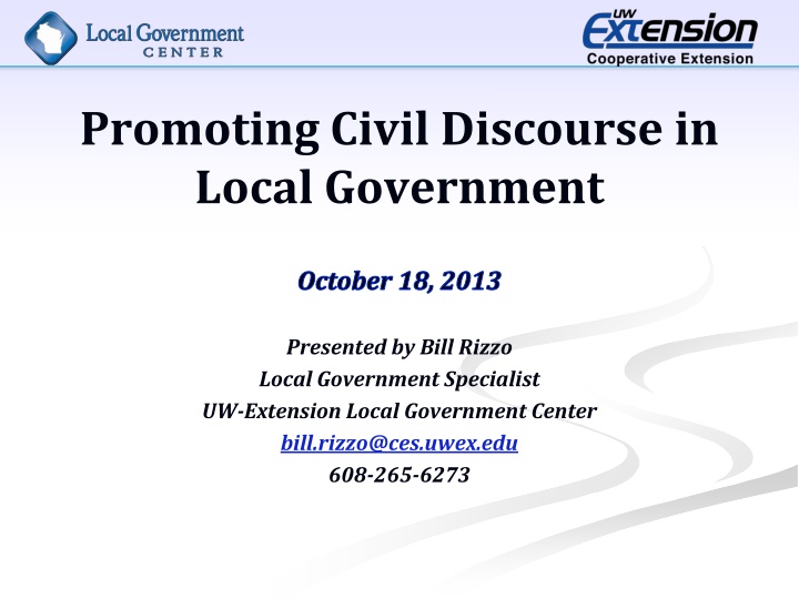 promoting civil discourse in local government