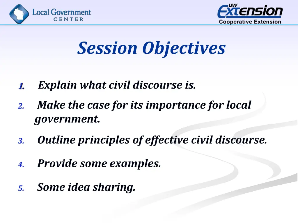 session objectives