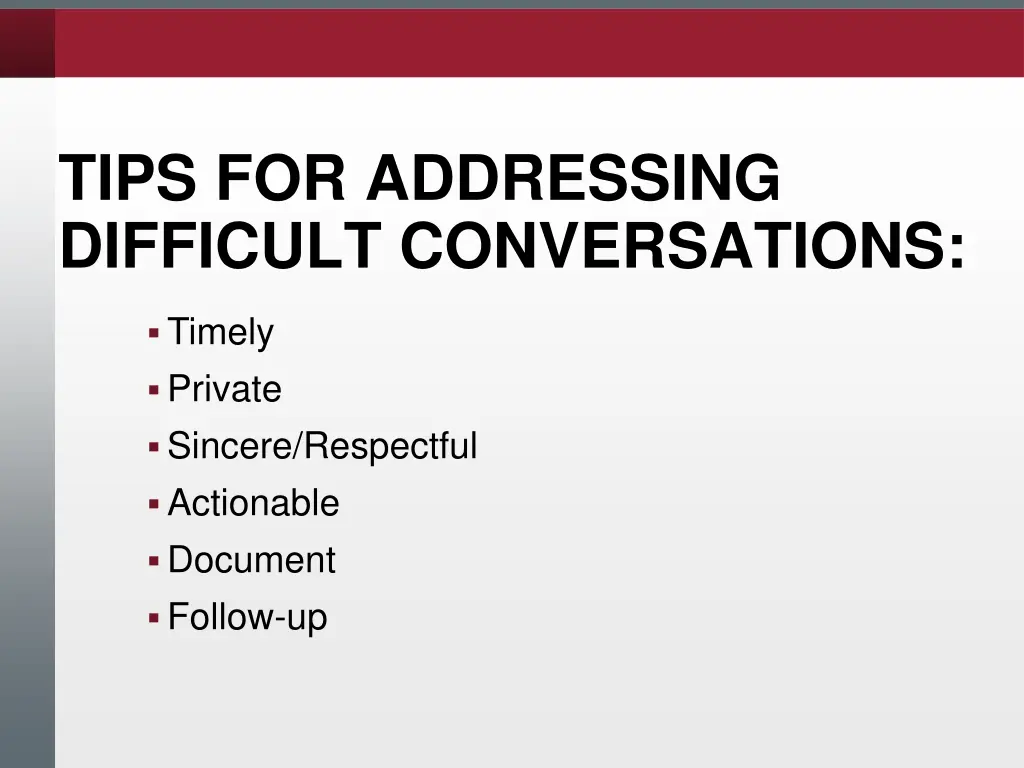 tips for addressing difficult conversations