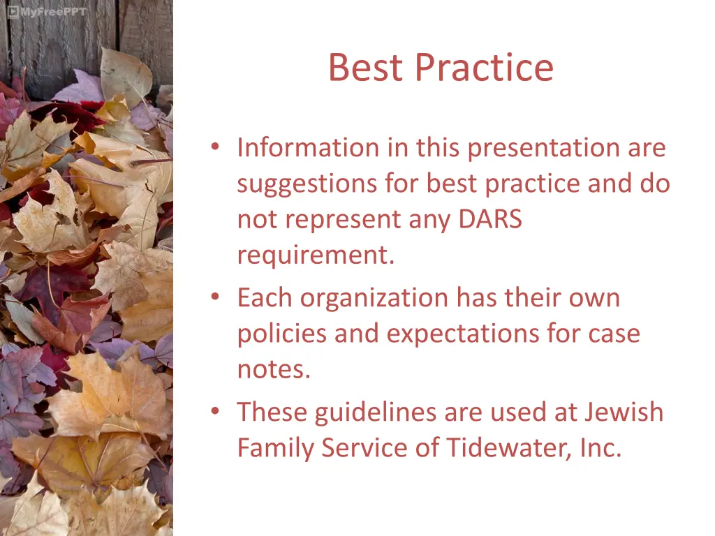 best practice
