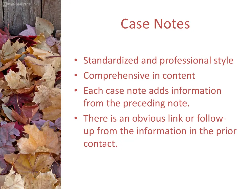 case notes