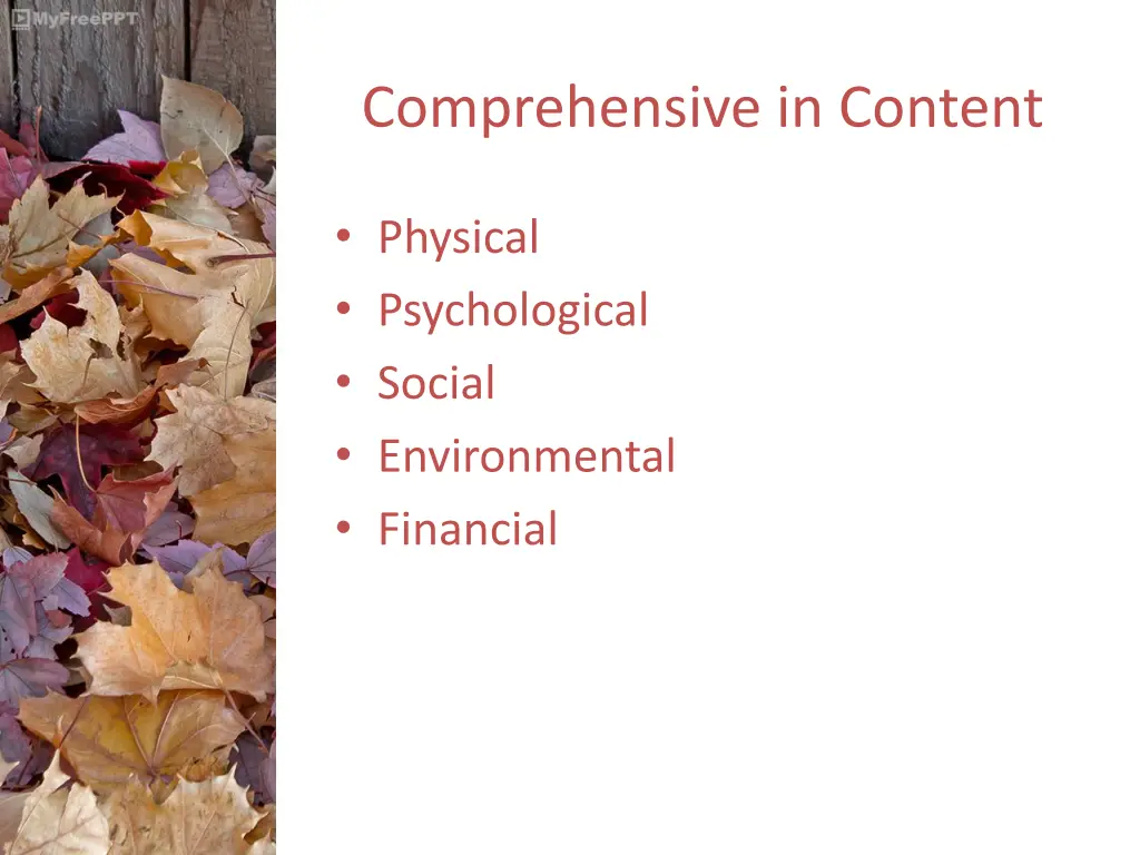 comprehensive in content