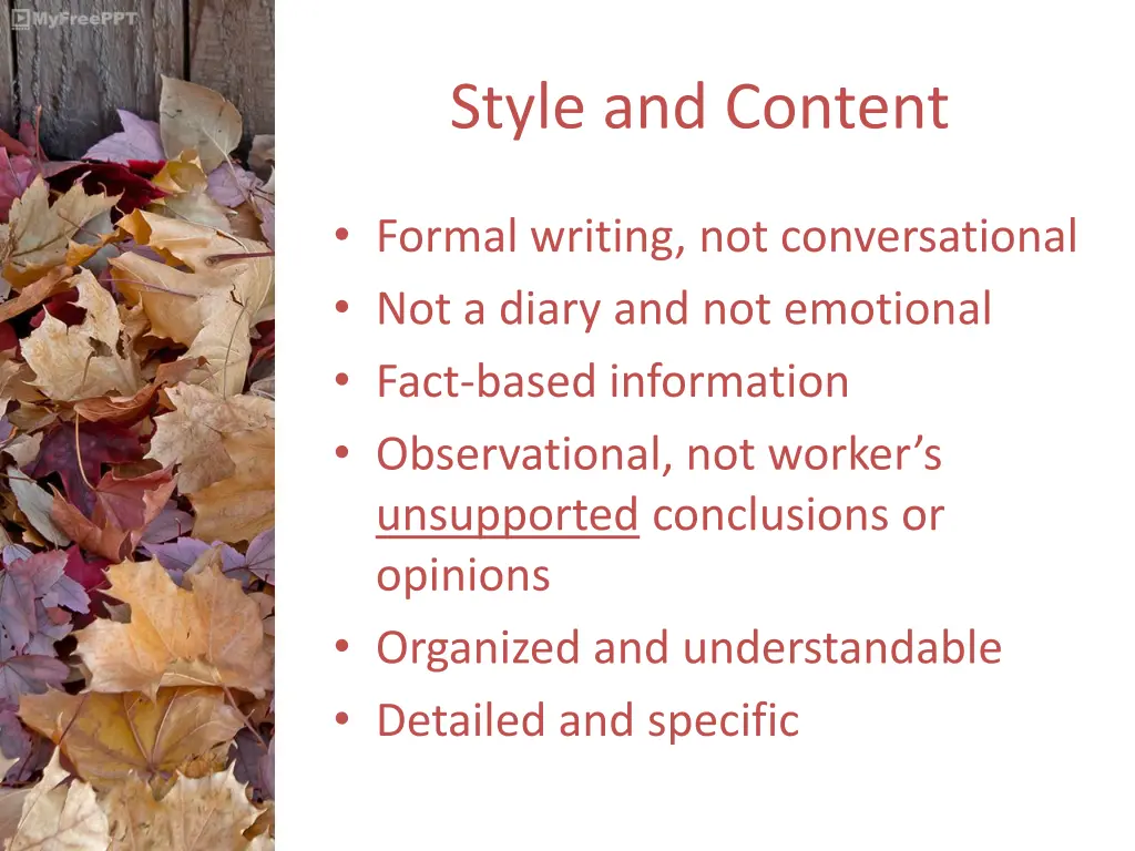 style and content