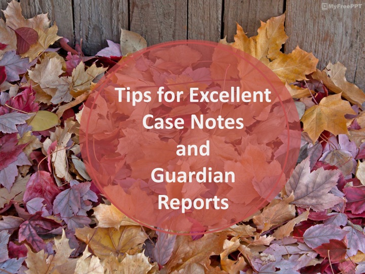 tips for excellent case notes and guardian reports