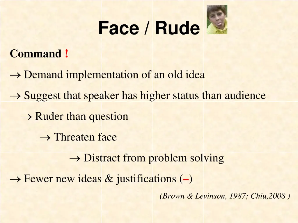 face rude 4