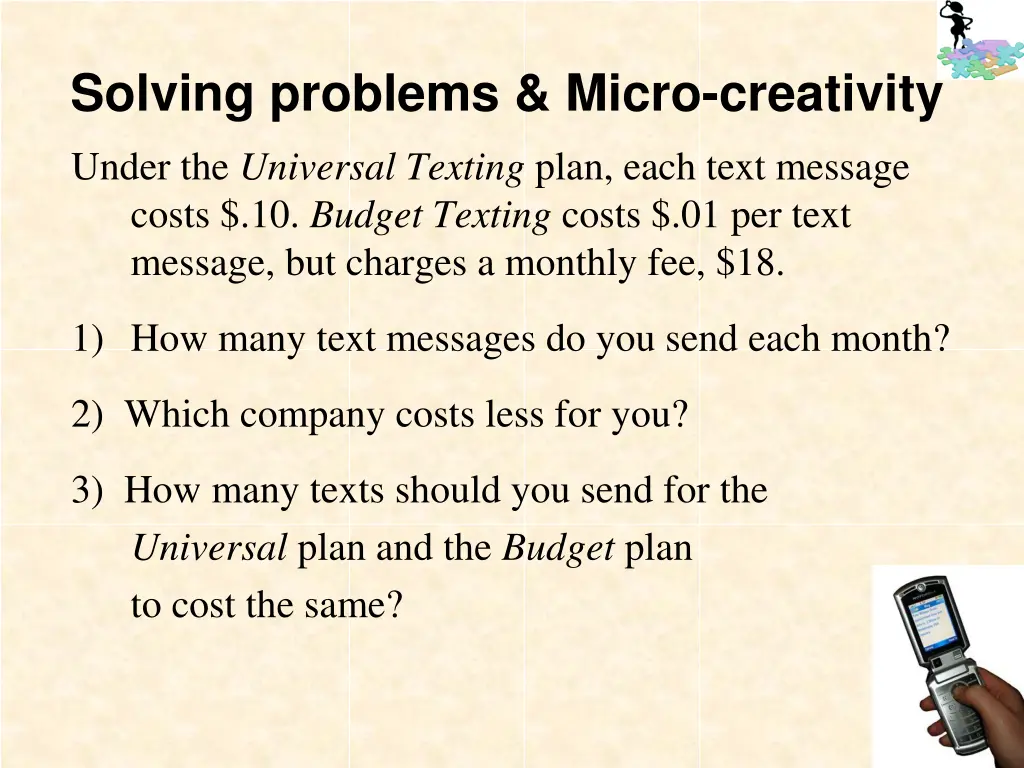 solving problems micro creativity