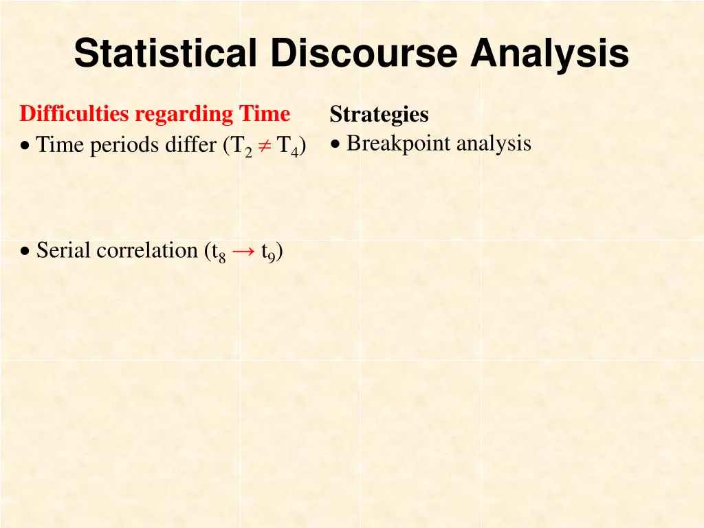 statistical discourse analysis 1
