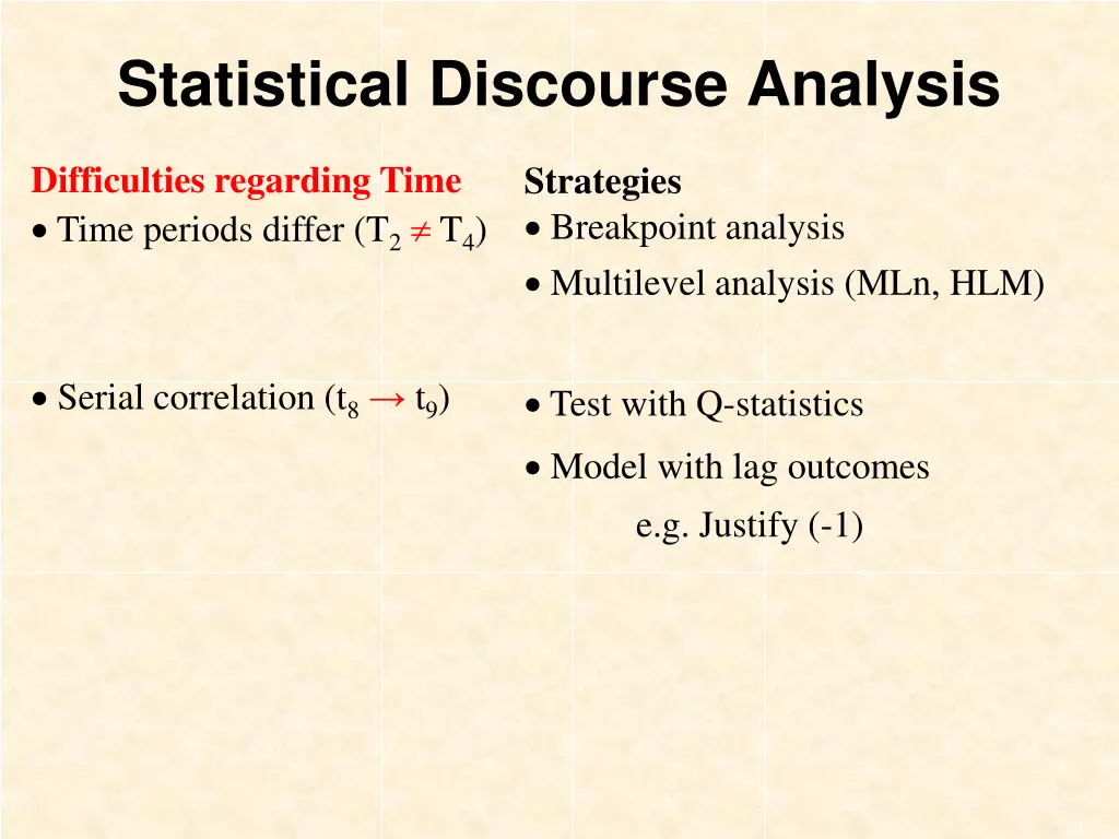 statistical discourse analysis 2