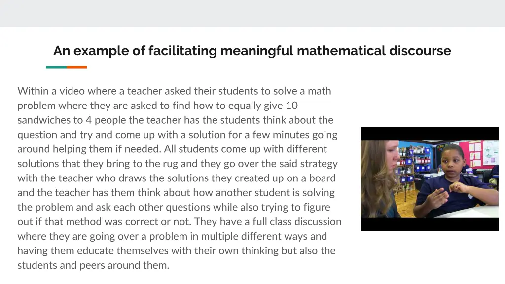 an example of facilitating meaningful