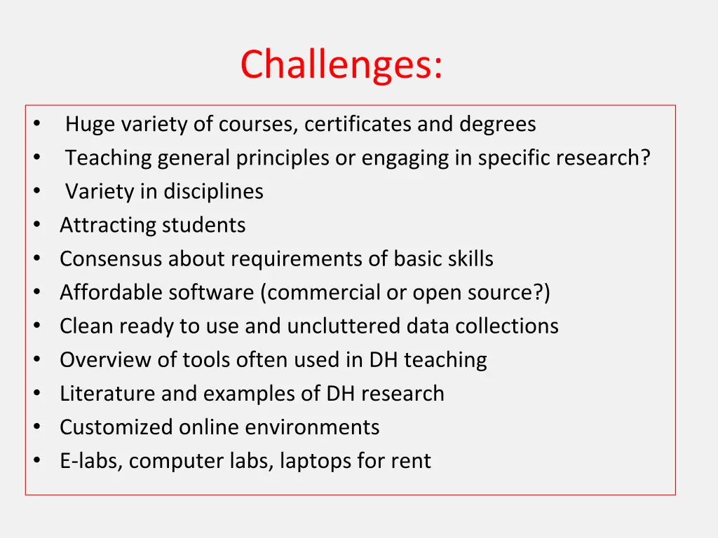 challenges