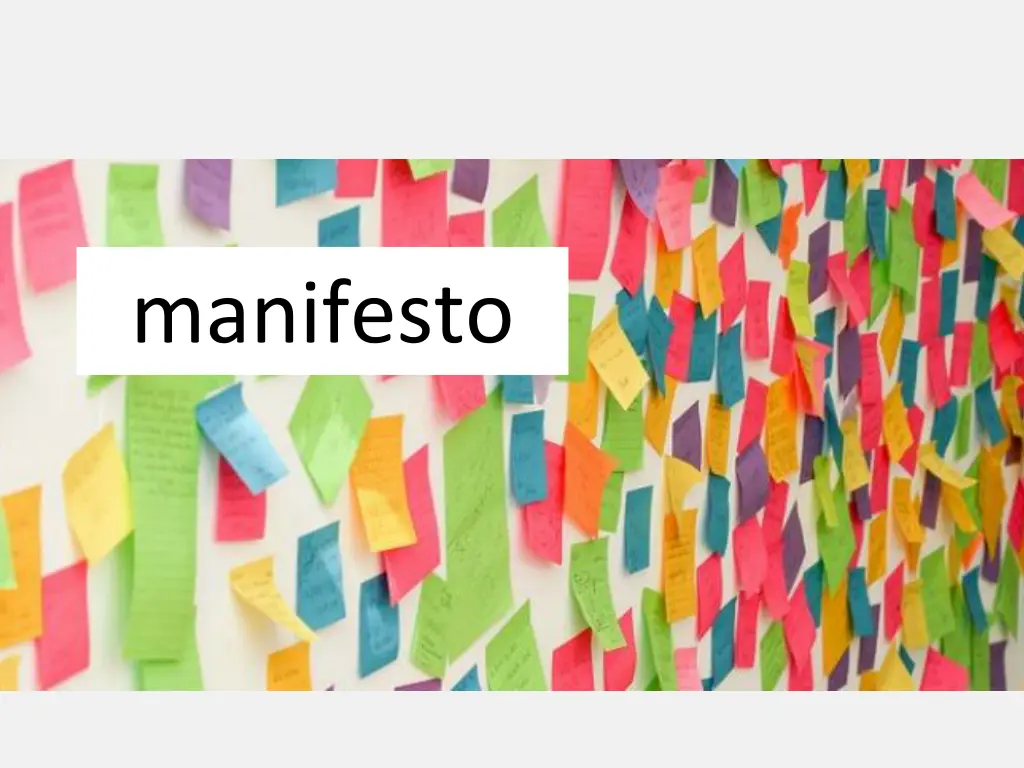 manifesto