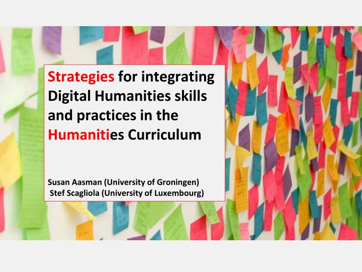 strategies for integrating digital humanities