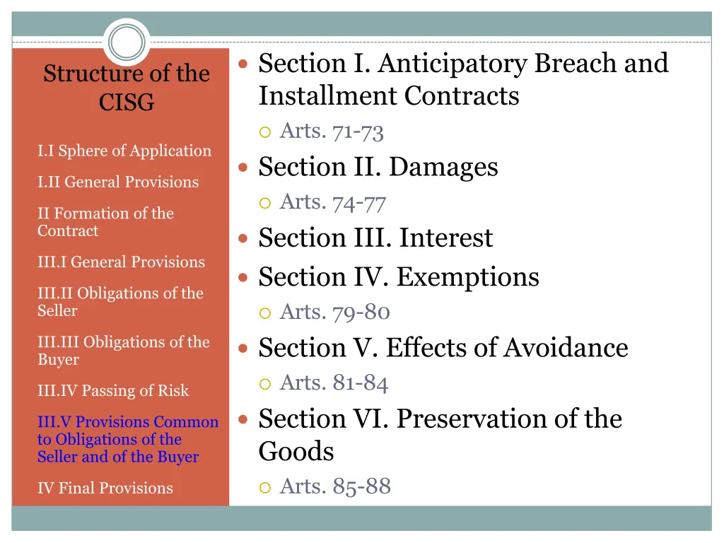 section i anticipatory breach and installment