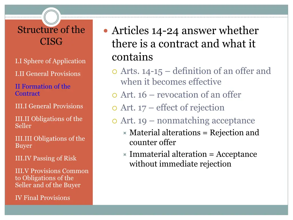 structure of the cisg 2