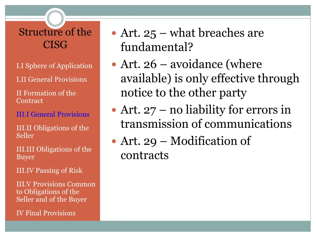 structure of the cisg 3