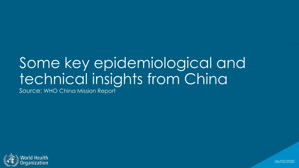 some key epidemiological and technical insights