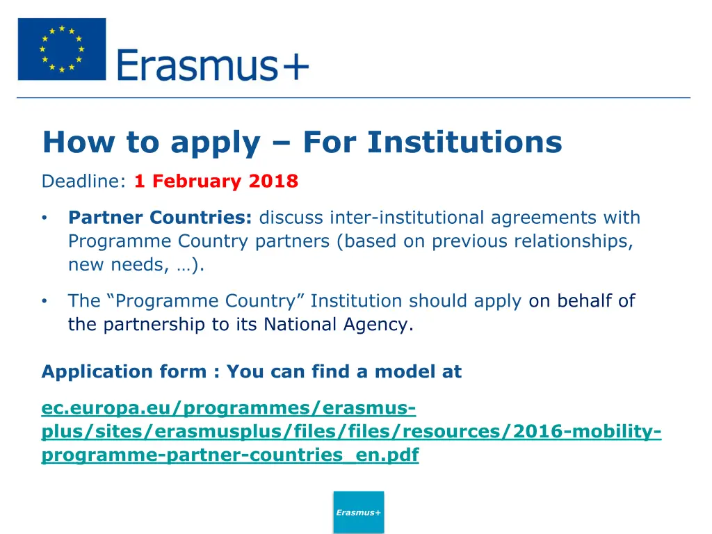 how to apply for institutions