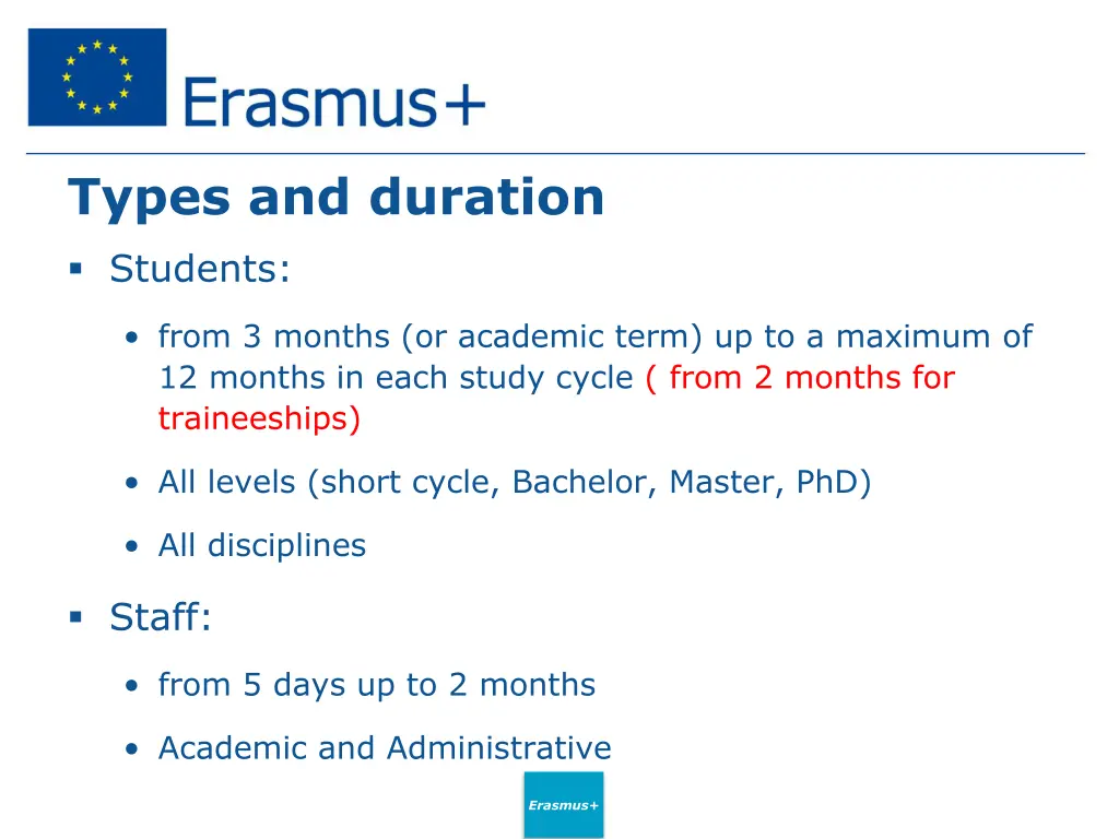 types and duration