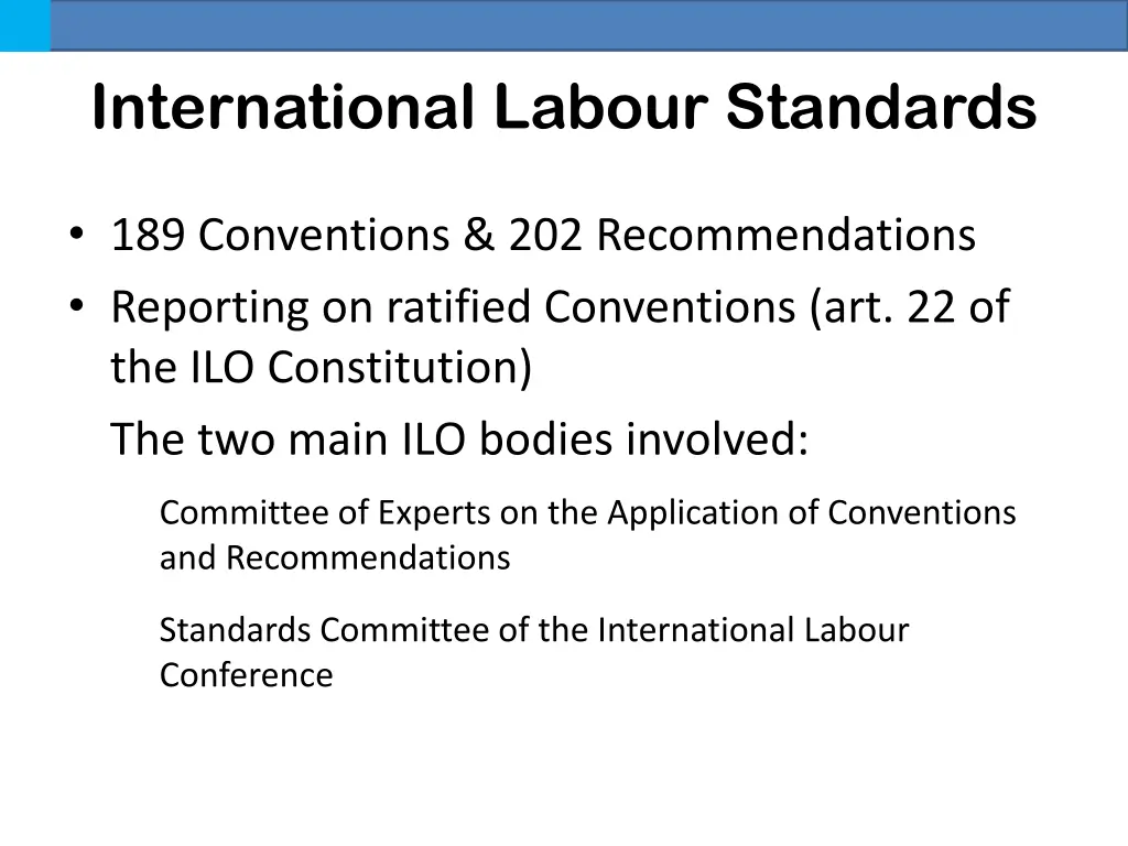 international labour standards