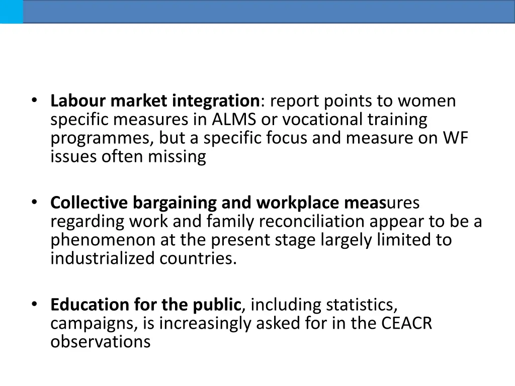 labour market integration report points to women
