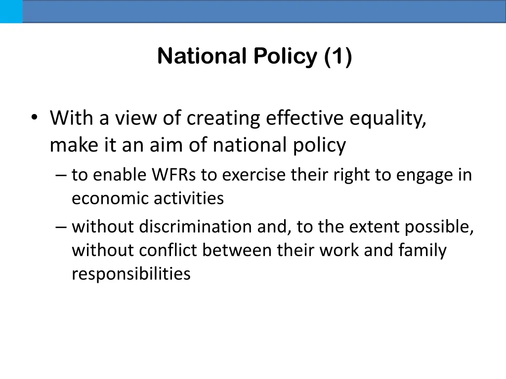 national policy 1