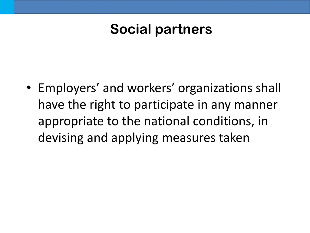 social partners