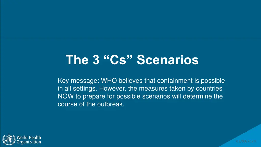 the 3 cs scenarios