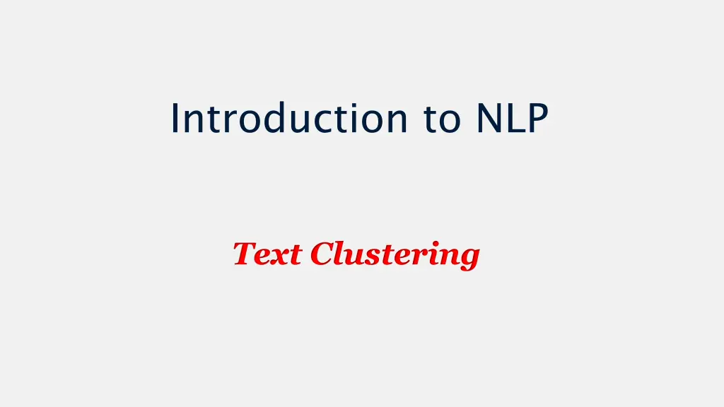 introduction to nlp