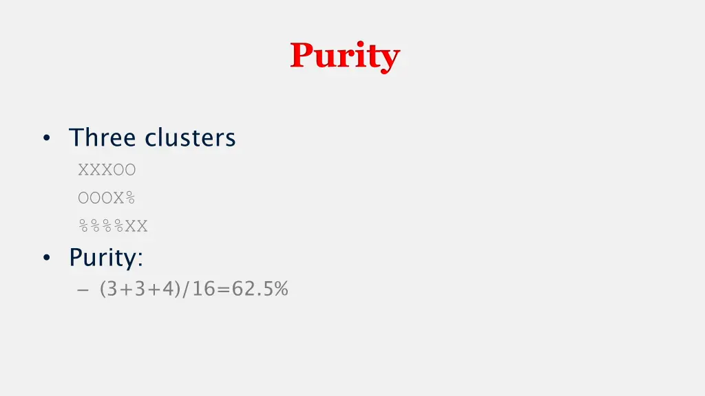 purity