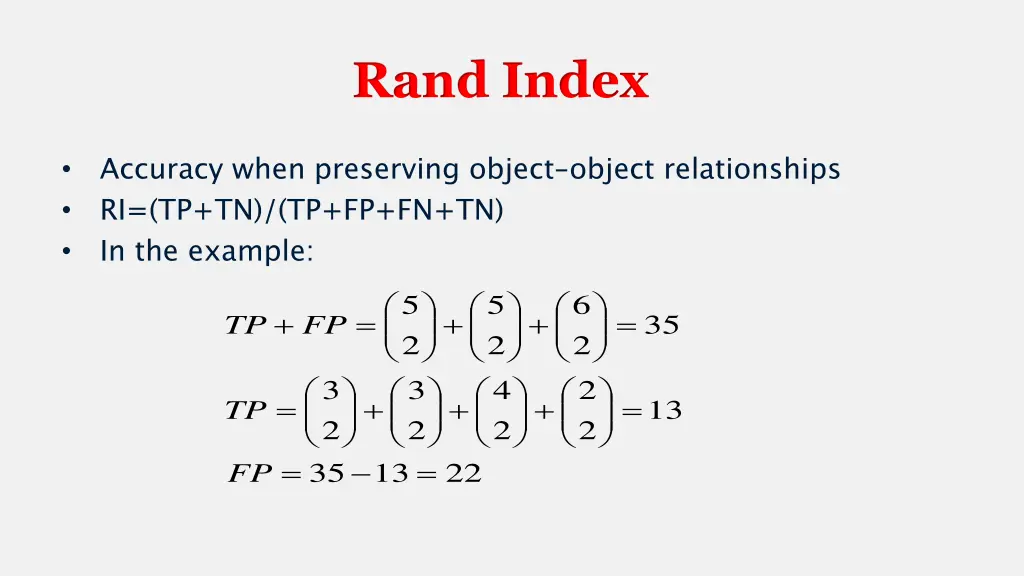 rand index