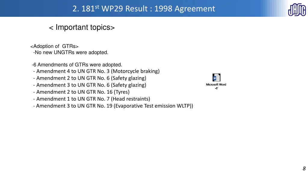 2 181 st wp29 result 1998 agreement
