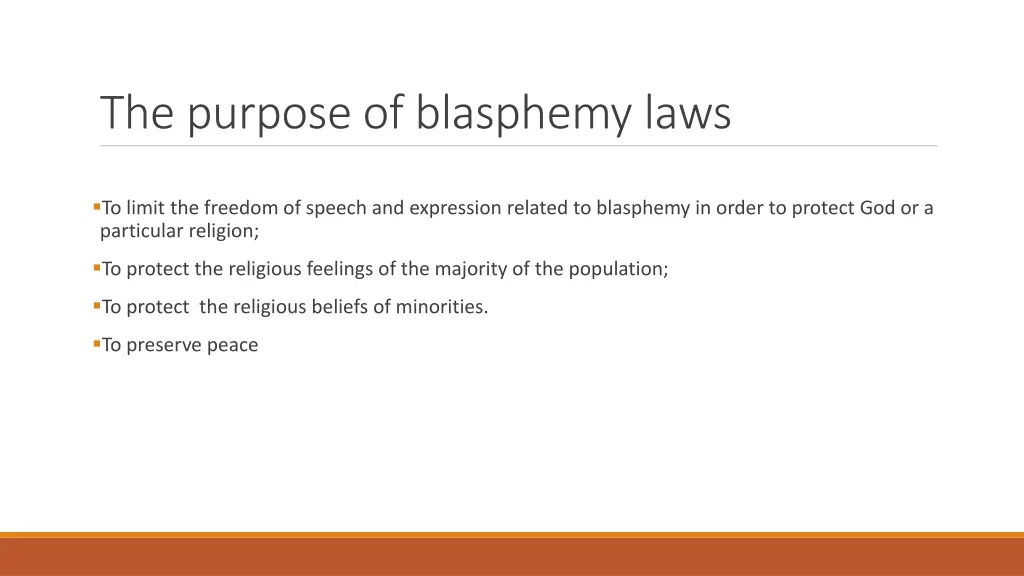 the purpose of blasphemy laws