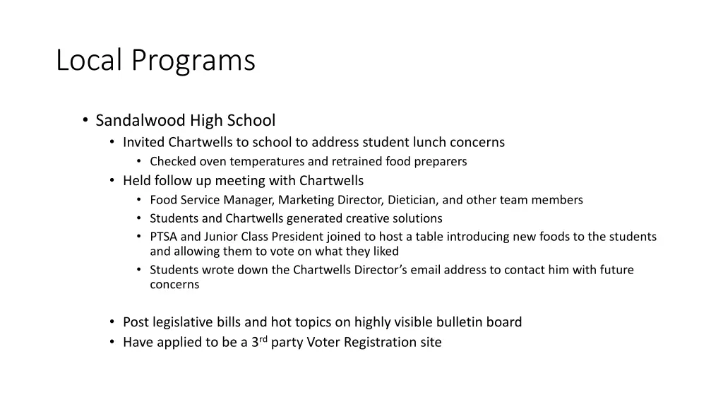 local programs 1