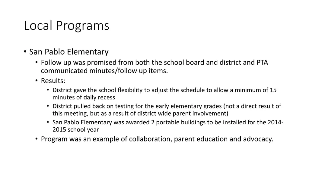 local programs 3