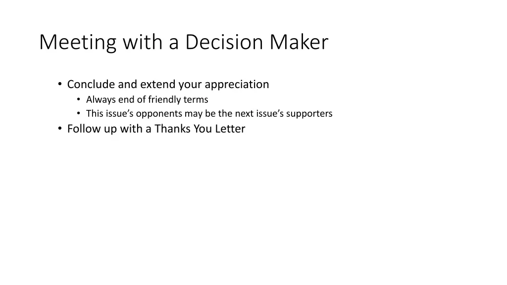 meeting with a decision maker 2