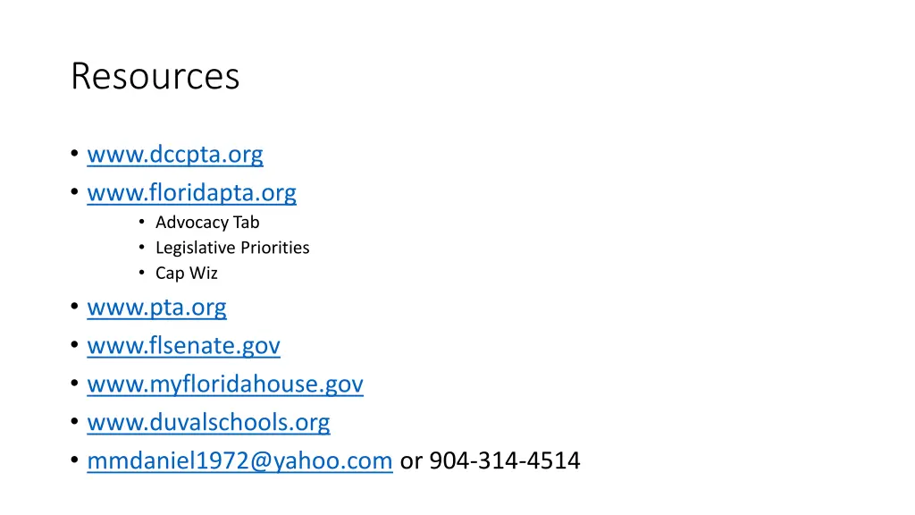 resources